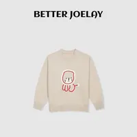 BETTERJOELAY -【抽象狮子王】时尚百搭圆领套头毛衣休闲风LL5593