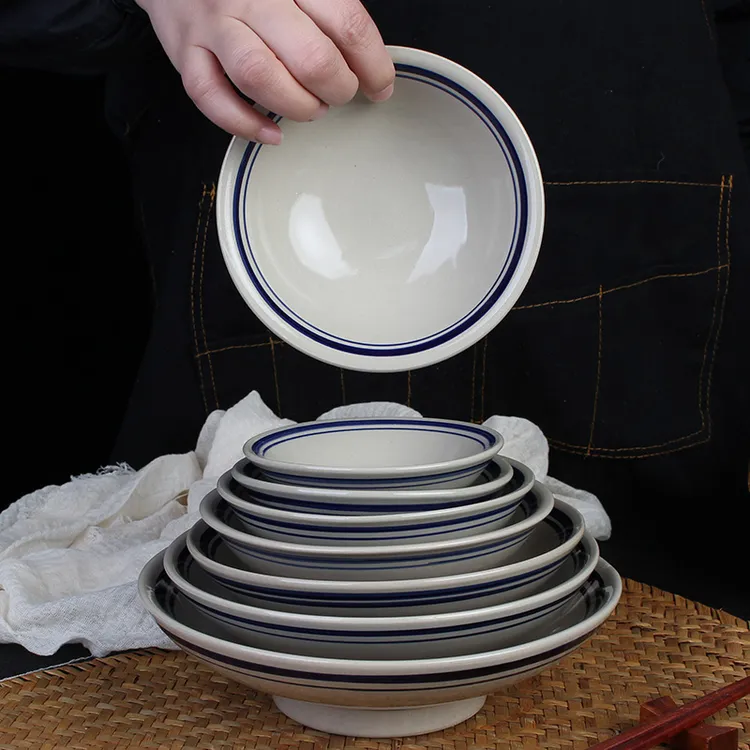 复古陶瓷碗老式土碗商用蒸碗小碗火锅调料碗面碗饭碗农村80年代