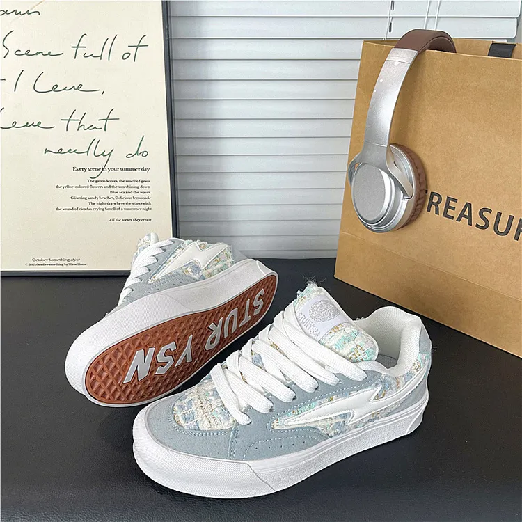 易少年 小香风面包鞋女ins潮2026春季新款板鞋百搭运动休闲小白鞋