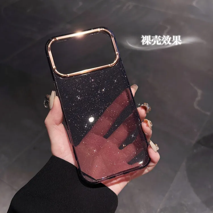 透明金光闪粉适用苹果17air手机壳iphone17防摔16promax保护套女