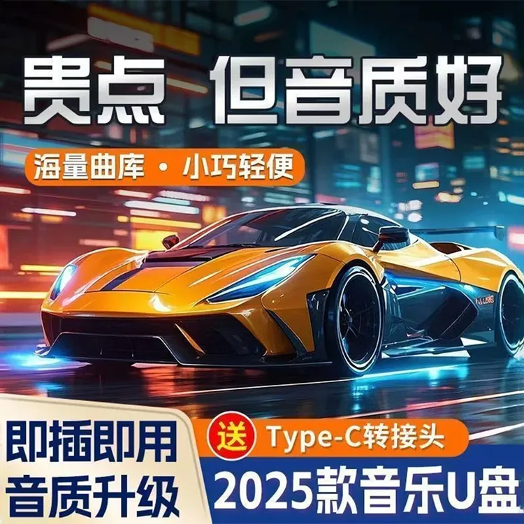 2025年车载U盘无损音质黑胶品质经典热歌嗨曲DJ通用G