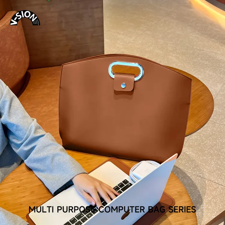 唯鑫简约高级女苹果平板收纳包大容量手提包上班族女防水高级感