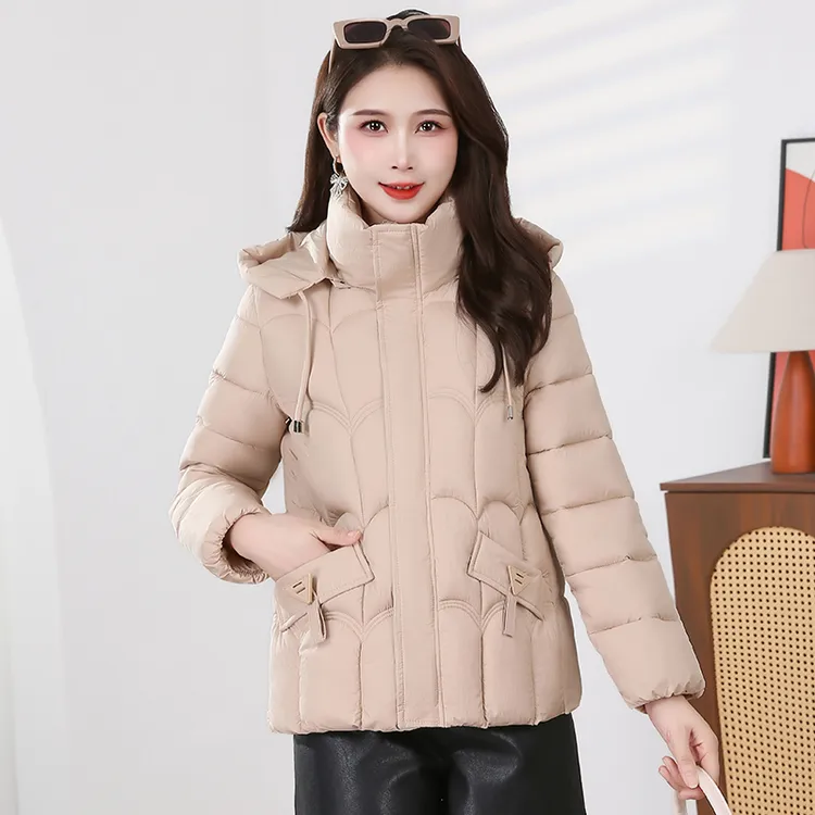小个子短款带帽女保暖棉衣女士立领棉服外套时尚百搭厚款棉袄韩版