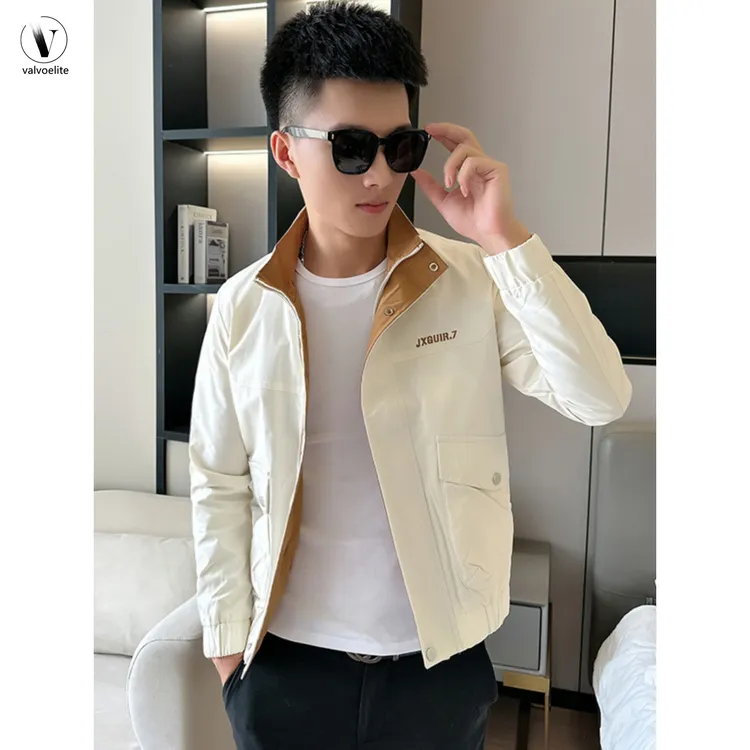 VALVOELITE秋冬季休闲外套男潮流男装上衣新款衣服流行修身夹克衫