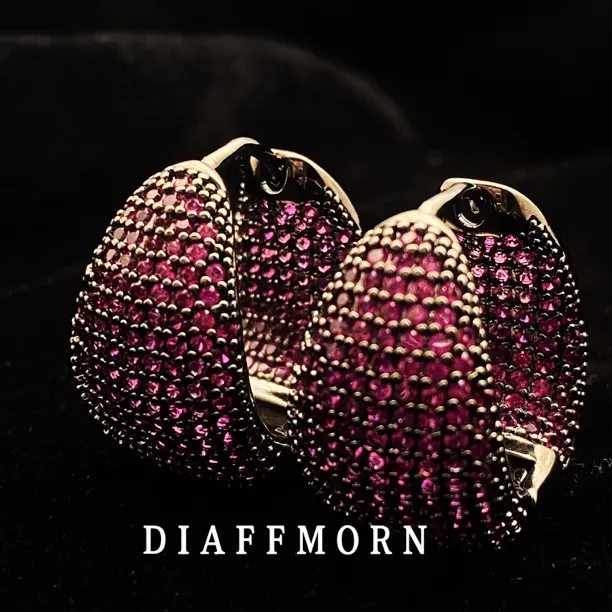 铜合金合成锆石耳饰 YM《密境》 重工复古高级小众气质耳环