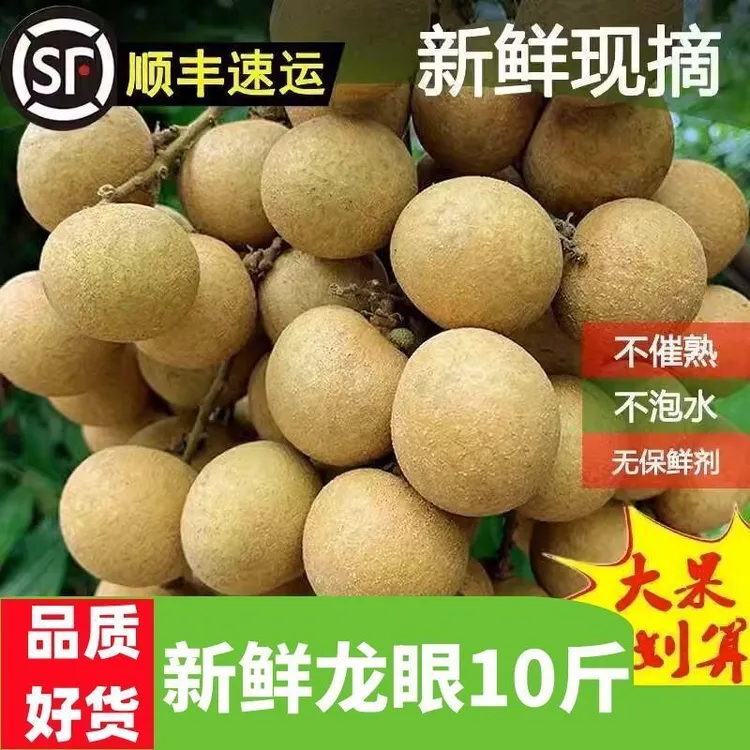 顺丰现货广西灵山新鲜石硖龙眼鲜果助农现摘当季爆甜坏了包赔