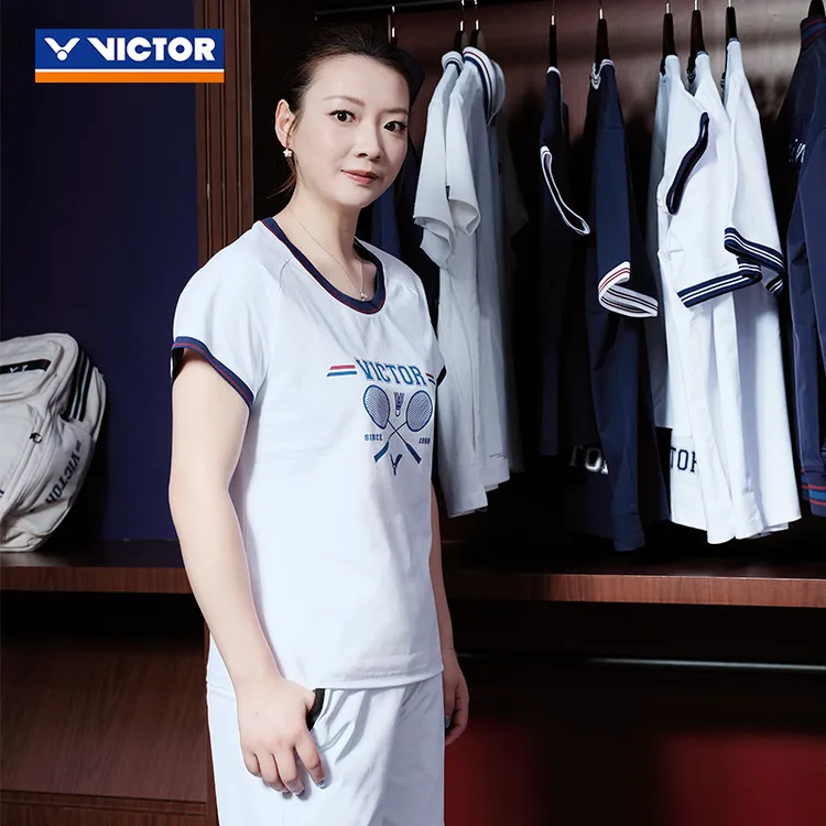 VICTOR/威克多俱乐部系列复古休闲羽毛球服T恤