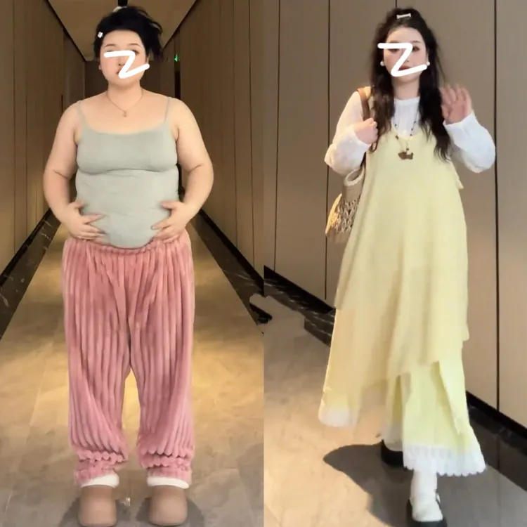 大码不规则叠穿吊带连衣裙女春秋胖mm显瘦内搭半身裙背心裙三件套