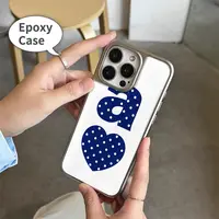 韩系ins风波点字母爱心适用苹果17手机壳iphone16promax女款1543