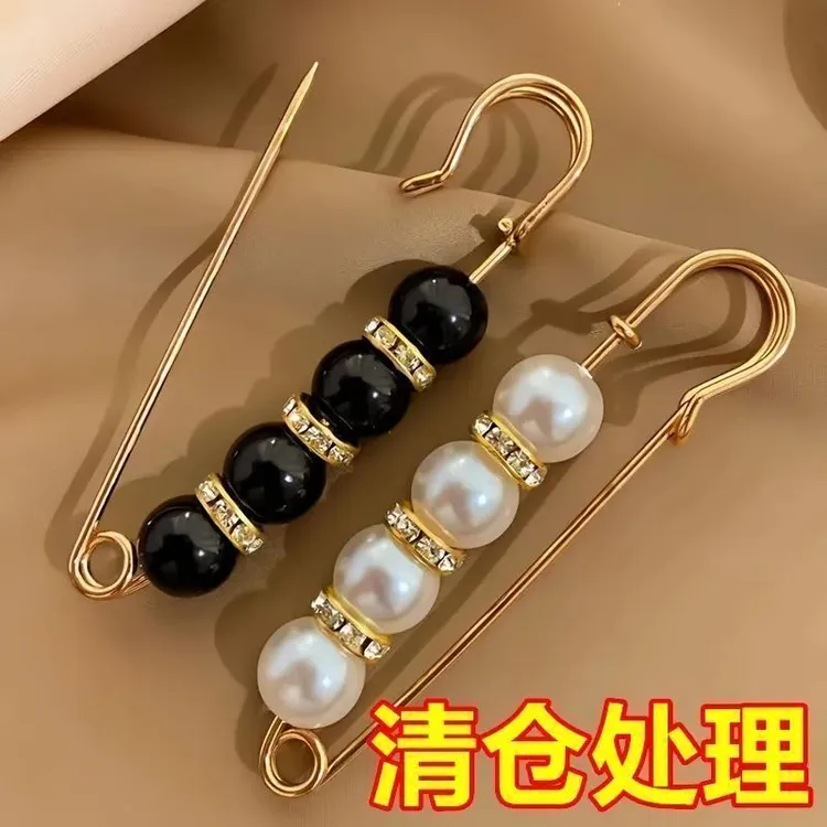 铁仿珍珠胸针 裤子腰围大改小神器跳舞裙子收腰别针调节防走光扣商品图