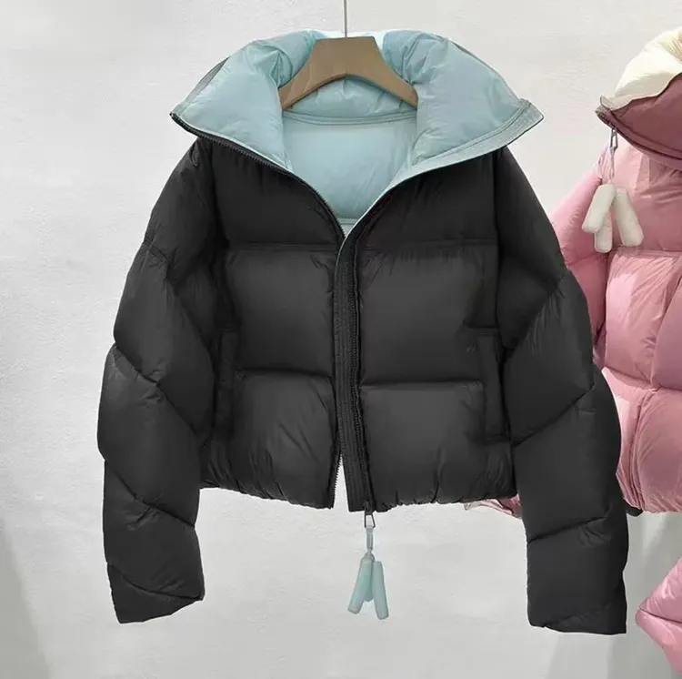 【糖果泡芙】高蓬松羽绒设计小个子撞色立领冬季面包服YY001