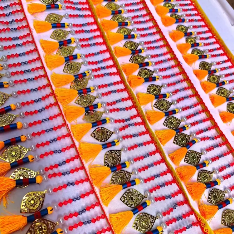 少数民族风手工串珠吊珠流苏花边服装帽子围腰装饰辅料