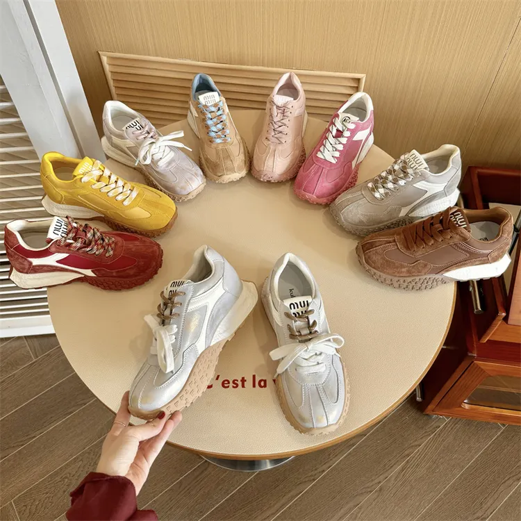 kuki kuki【内增高7厘米】秋冬真皮女2025新款厚底休闲百搭阿甘鞋