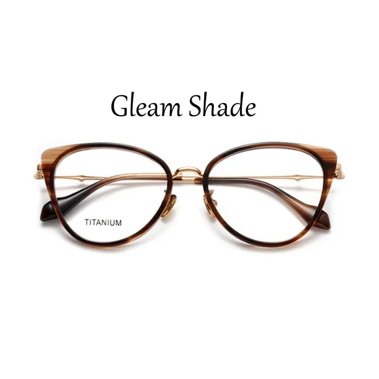 格影Gleam Shade 时尚复古大框猫眼防蓝光男女修颜平光镜048