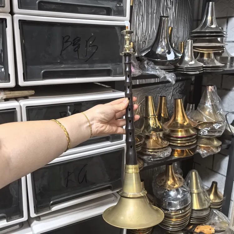 黑檀木两广不定调唢呐练手唢呐乐器高档配置椭圆音孔大音量全套