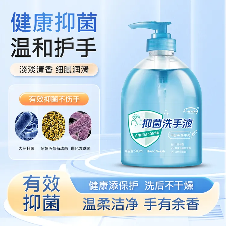 抑菌洗手液500ml清洁去污去油抑菌清洁水洗清香型家庭装酒店