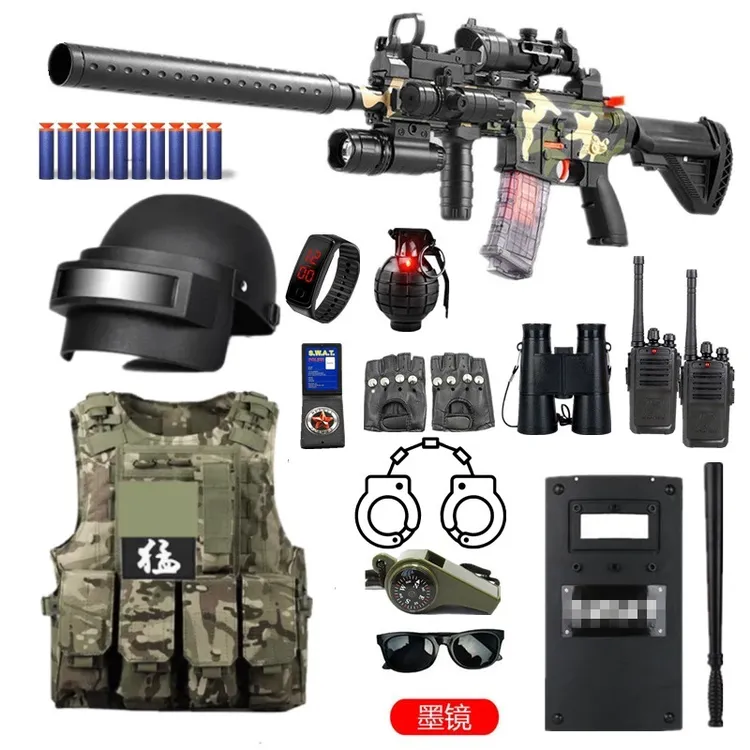 儿童小警察玩具套装黑猫警长帽子男孩特种兵户外特警装备玩具枪