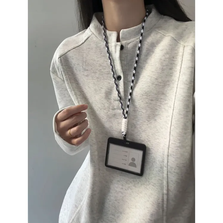 【运费补贴+8小时现货】亨利领长袖t恤男拼接正肩打底衫春秋季卫衣