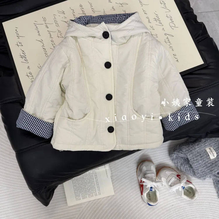 女童2025秋冬新款棉服外套洋气中大童加厚保暖轻薄二棉棉服