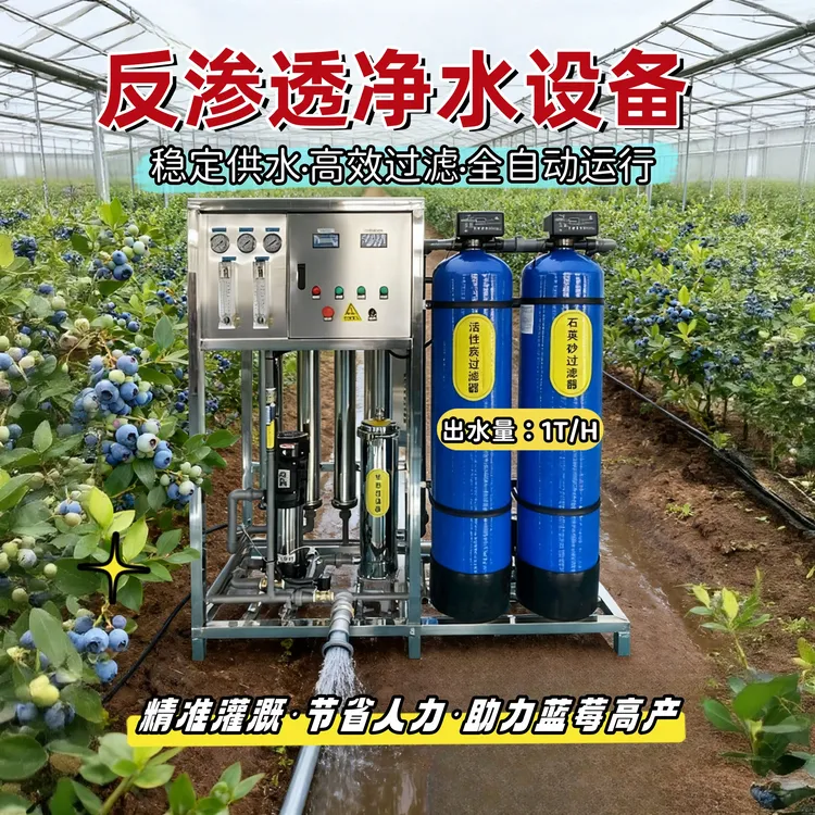 RO反渗透净水设备1吨商用净水机工业净水去水垢大流量直饮水灌溉