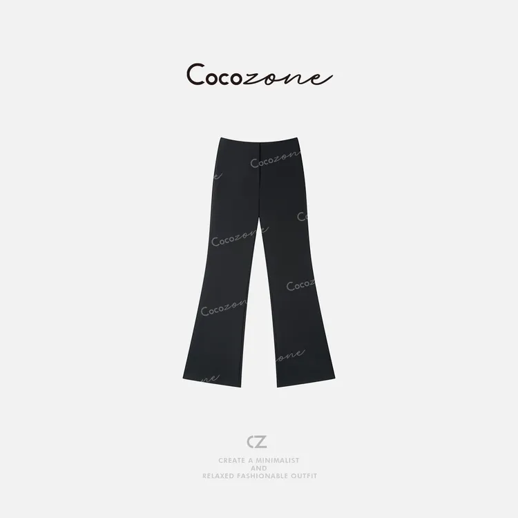 COCO ZONE 刘一一 亲肤柔软透气纯色显瘦微弹休闲裤CD1A0535