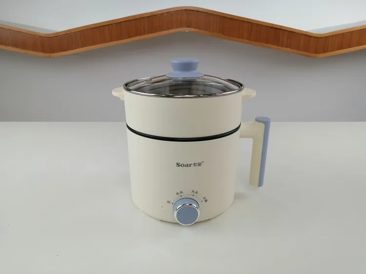 电煮锅1.8升不粘多功能学生宿舍电热锅蒸煮炒煮面锅小功率火锅