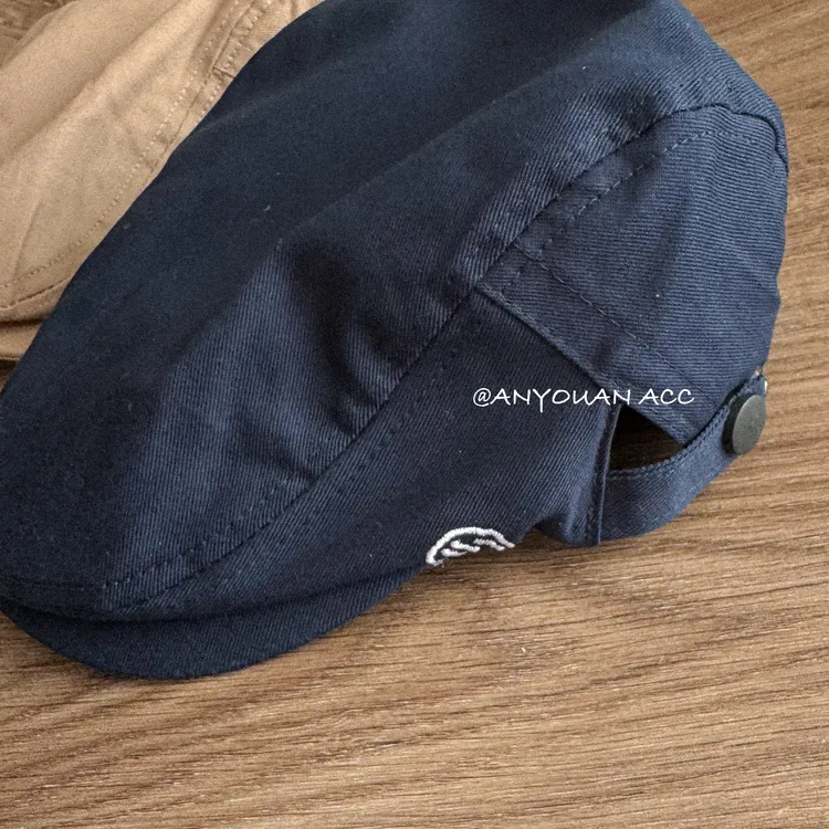 儿童反戴字母贝雷帽复古前进帽春秋出游百搭画家帽日系百搭帽子