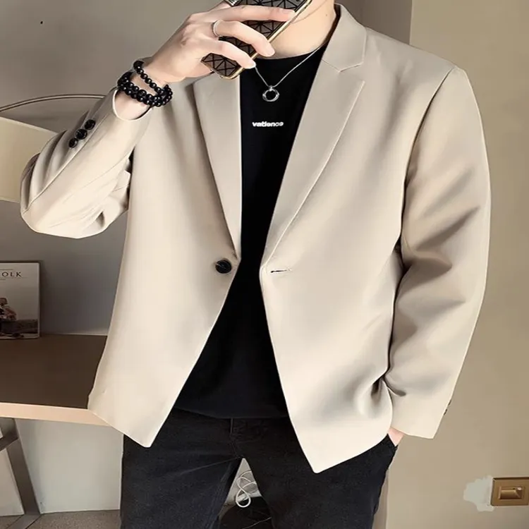 仓石一树高级感痞帅西服男春秋商务休闲西装外套韩版潮流轻熟风潮