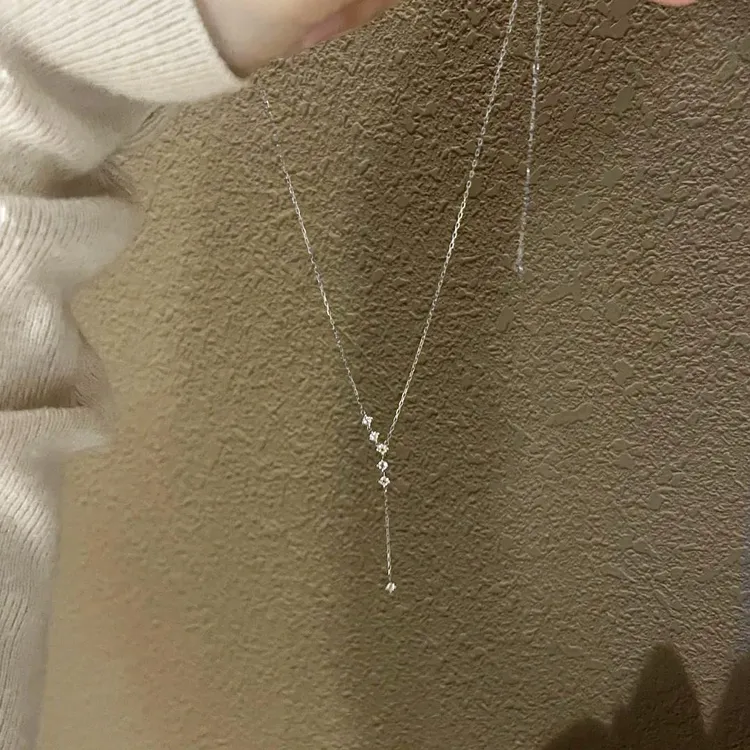 钛钢项链 流苏项链女轻奢小众设计感时尚百搭高级锁骨链商品图