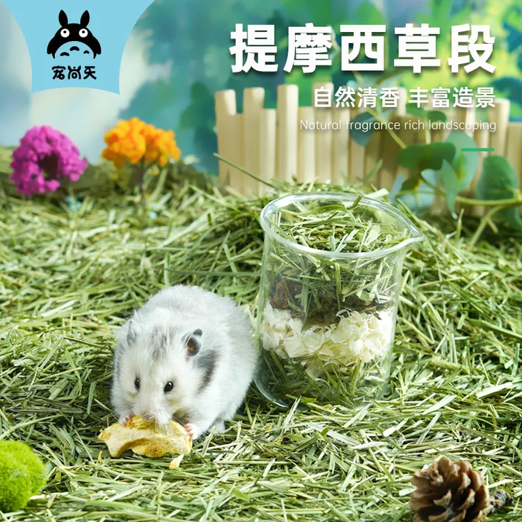 宠尚天小仓鼠提摩西草段金丝熊笼子除臭低尘造景用品四季专用垫料