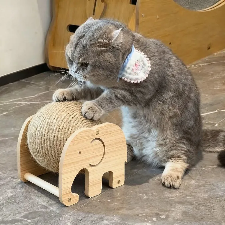 猫爬架猫抓球耐磨猫咪猫爪板滚轮立式耐抓不掉屑自嗨解闷猫玩具品