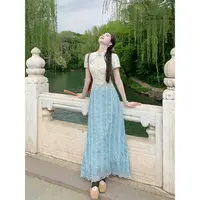 凌茜恣禾【悦萱】国风新中式旗袍温婉优雅大气典雅收腰显瘦连衣裙