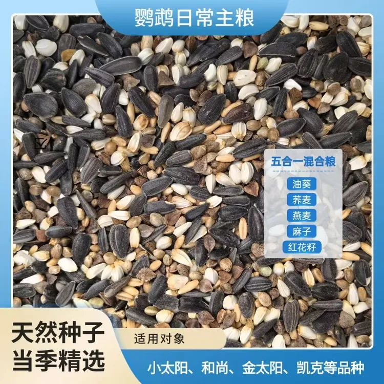 五合一混合鹦鹉鸟粮小太阳和尚金太阳凯克带壳种子粮饲料鸟食