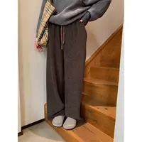 【乌木沉香】休闲裤 秋冬设计小众中腰纯色休闲裤253Z3690