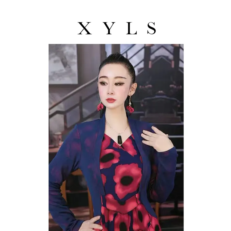 女装连衣裙弹力印花T006980