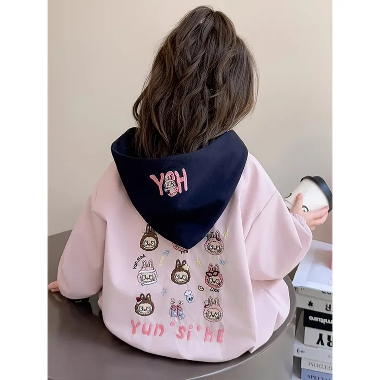 女童秋装外套2025新款卡通拉布布儿童上衣洋气秋季小女孩早秋衣服