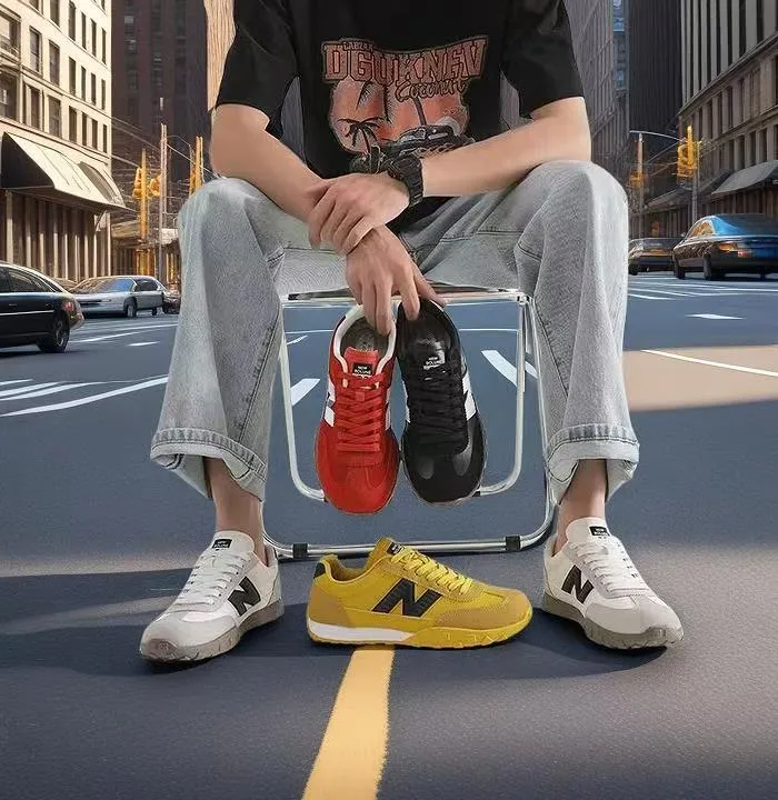 NEW BOLUNE/NB556运动百搭潮流网布低帮休闲跑步鞋男女同款厚底增