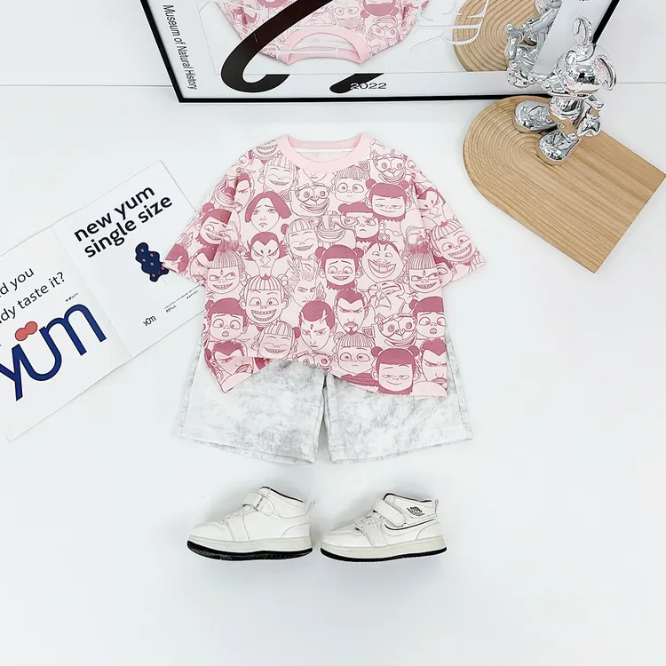 儿童短袖T恤夏季男童上衣2025新款洋气潮牌 HZ25607 悠悠童话童装