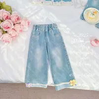 【Dannirabbit】氛围感—百搭彩色立体花花牛仔裤*D-A110