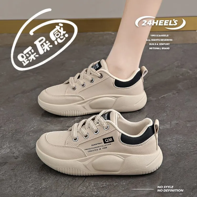 夏季小白鞋女2025新款学生校鞋软底上班女鞋百搭休闲板鞋平底鞋子