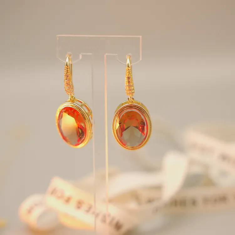 合金珐琅耳饰 2025新款奇幻变色土耳其苏丹变色石耳环精致百搭