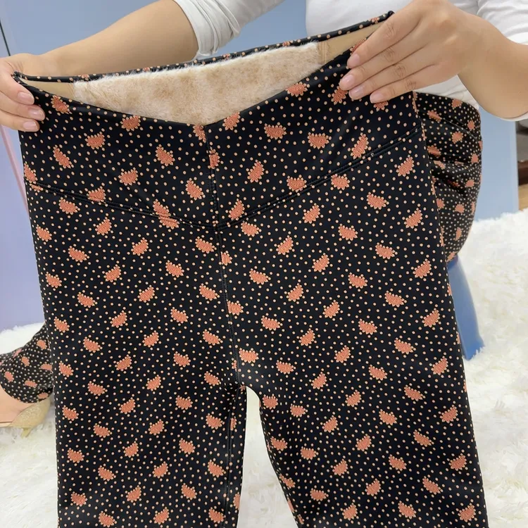 光滑面美体棉裤女冬季妈妈高腰加厚加绒弹力显瘦百搭秋冬保暖棉裤