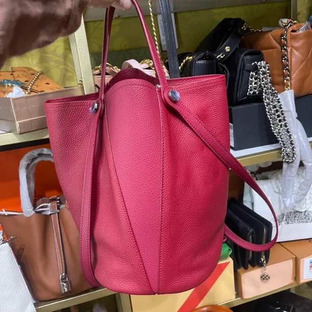 《大牛角》50✖️24头层牛皮牛角包四季包新款时尚百搭单肩斜挎可调节