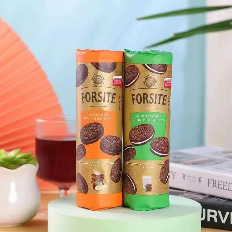 S俄罗斯进口苏贝塔牌多口味夹心饼干零食早餐220g