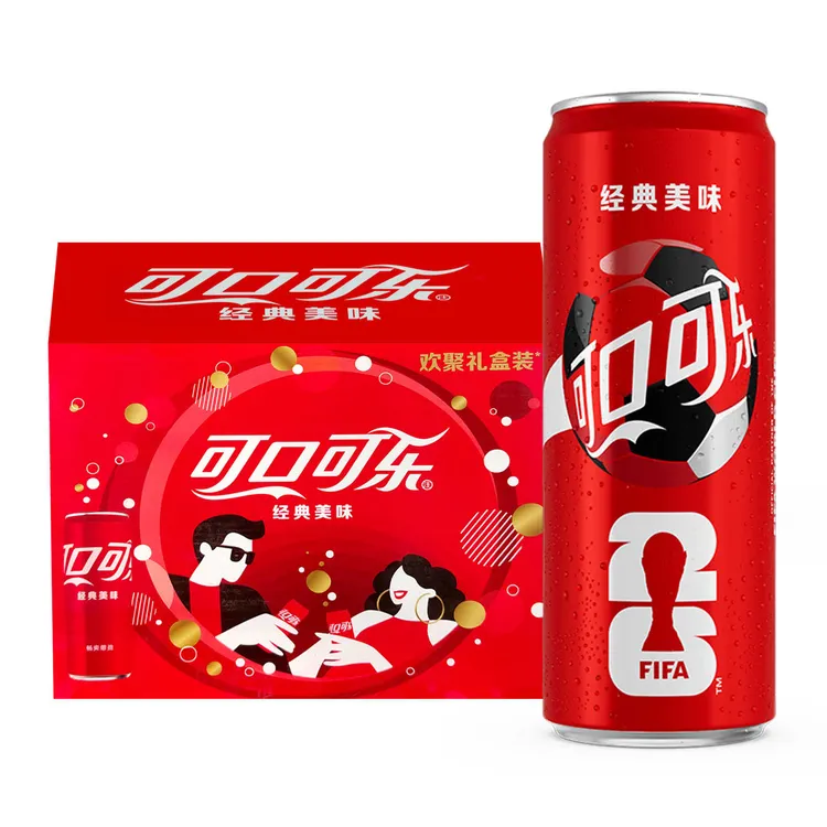 可口可乐细长罐330ml*20罐整箱包邮碳酸汽水饮料包装随机发