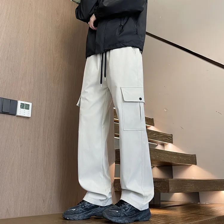 秋冬季新款美式潮流户外工装休闲裤潮牌男宽松直筒男女同款长裤
