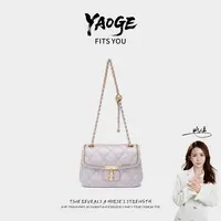 【遥哥定制】新款时尚百搭菱格链条包洋气小方包单肩斜挎包-66126