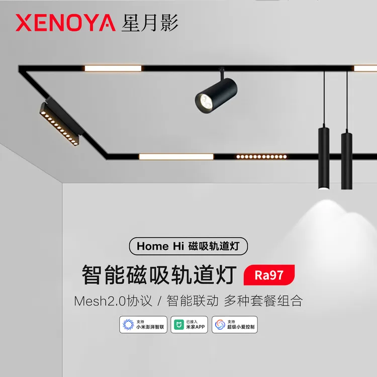 【智能强哥】星月影HomeHi智能磁吸轨道灯已嵌入式暗装套装Mesh2.0