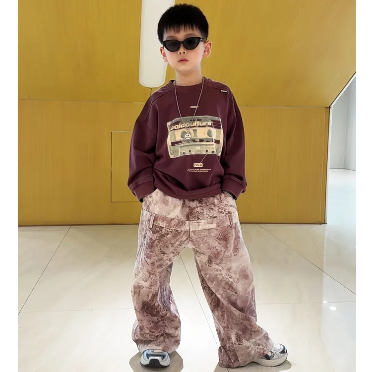 儿童套装秋季韩版男童痞帅炸街服装卫衣牛仔裤潮酷帅气衣服in洋气