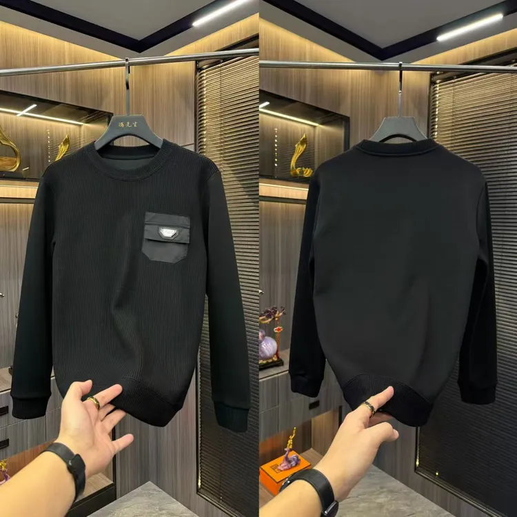 男士圆领套头上衣秋冬百搭韩版男大码卫衣长袖修身休闲潮流卫衣
